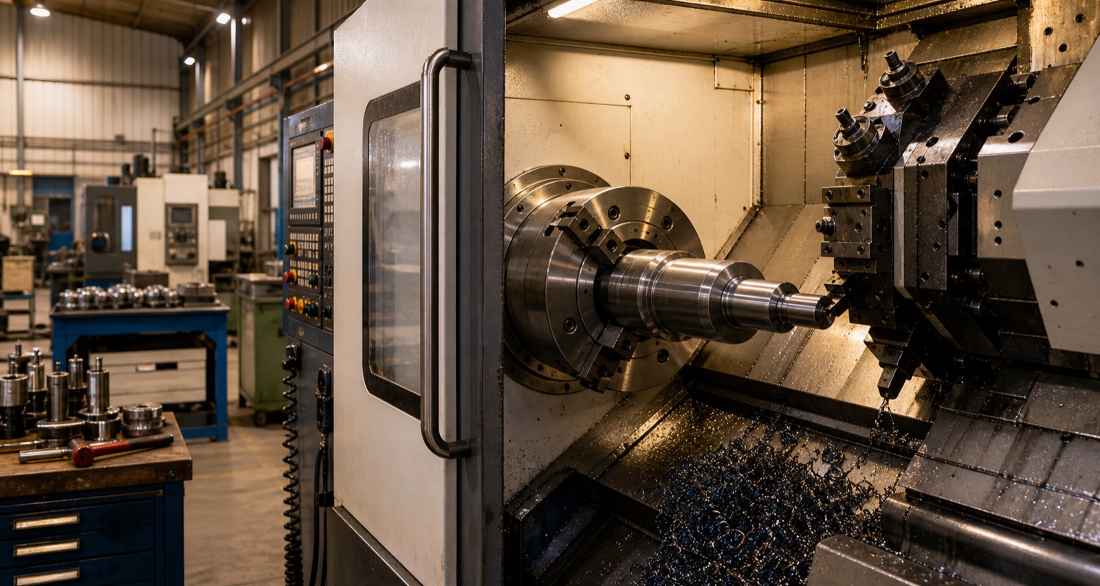CNC turning shop floor